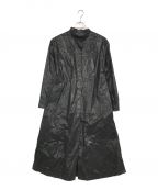 K.T KIYOKO TAKASEケーティー キヨコタカセ）の古着「箔コーティング シャツ羽織」｜ブラック