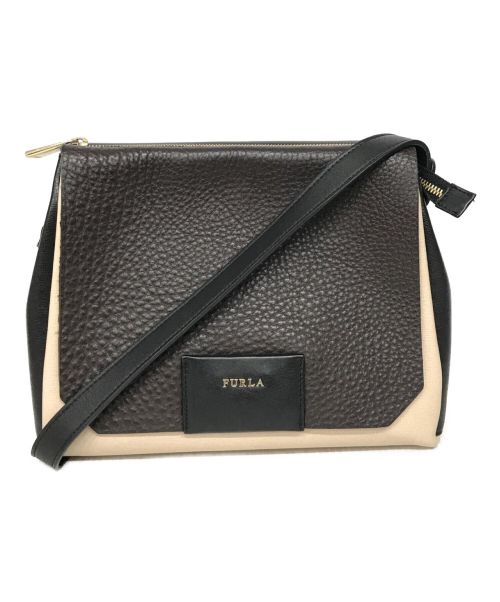 FURLA（フルラ）FURLA (フルラ) ショルダーバッグ ベージュ×ブラックの古着・服飾アイテム