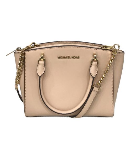 MICHAEL KORS（マイケルコース）MICHAEL KORS (マイケルコース) エリス スモール コンバーチブル サッチェル ピンクの古着・服飾アイテム