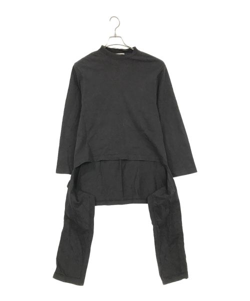 BALENCIAGA（バレンシアガ）BALENCIAGA (バレンシアガ) DRAPE CUTTING L/S TEE ブラック サイズ:SIZE　XSの古着・服飾アイテム