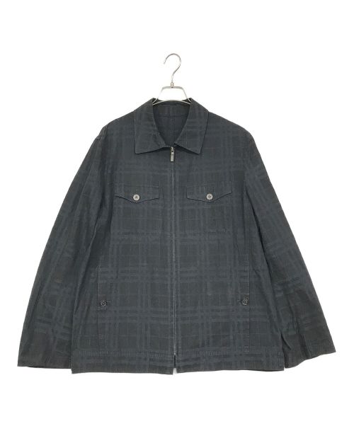 BURBERRY LONDON（バーバリーロンドン）BURBERRY LONDON (バーバリー ロンドン) シャツジャケット ブラック サイズ:SIZE　XLの古着・服飾アイテム