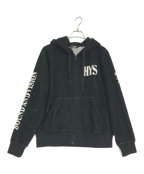 Hysteric Glamour（ヒステリックグラマー）Hysteric Glamour (ヒステリックグラマー) WHISKYジャカードパーカー ブラック サイズ:SIZE　Mの古着・服飾アイテム