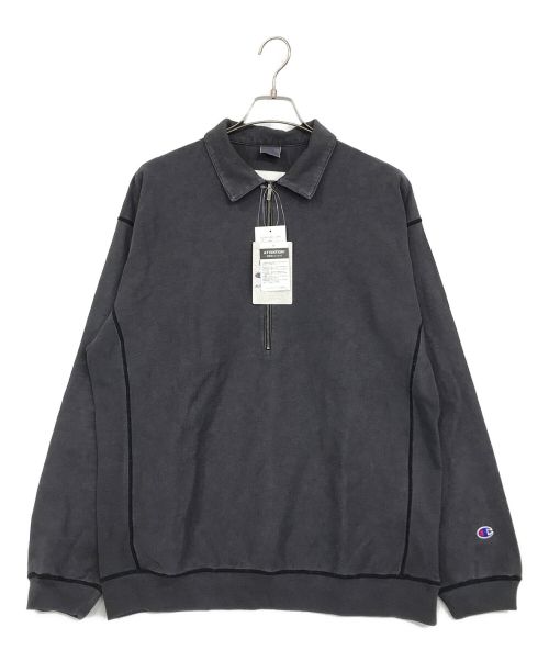 Champion（チャンピオン）Champion (チャンピオン) MONKEY TIME (モンキータイム) ハーフジップスウェット グレー サイズ:SIZE　Lの古着・服飾アイテム