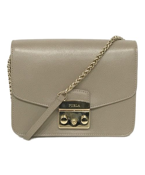 FURLA（フルラ）FURLA (フルラ) チェーンショルダーバッグ ベージュの古着・服飾アイテム