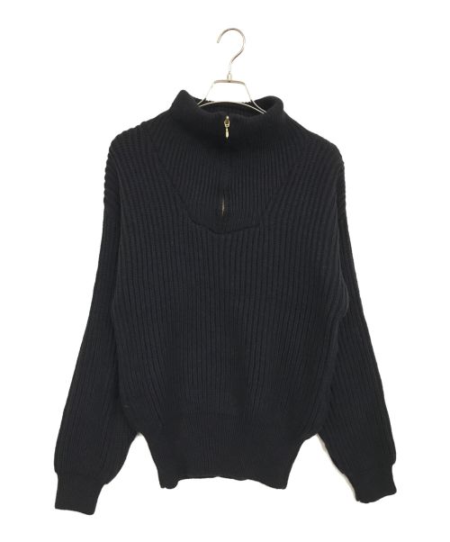 oldderby Knitwear（オールドダービーニットウェア）oldderby Knitwear (オールドダービーニットウェア) ハーフジップアップニット ネイビー サイズ:Sの古着・服飾アイテム