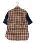 COMME des GARCONS SHIRT (コムデギャルソンシャツ) チェック半袖シャツ オレンジ×ネイビー サイズ:SIZE S：3980円