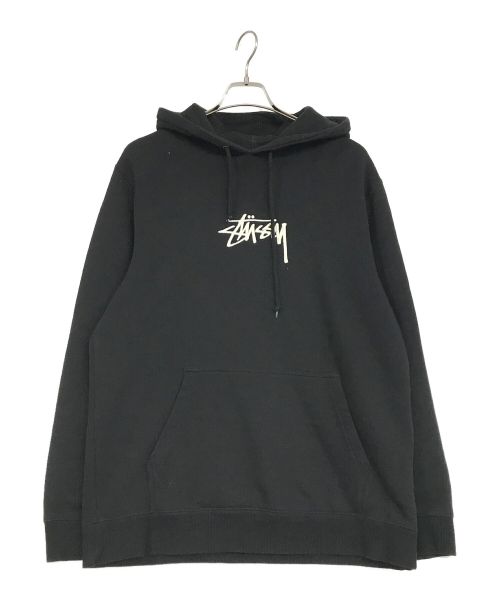 stussy（ステューシー）stussy (ステューシー) ロゴパーカー ブラック サイズ:SIZE　Lの古着・服飾アイテム