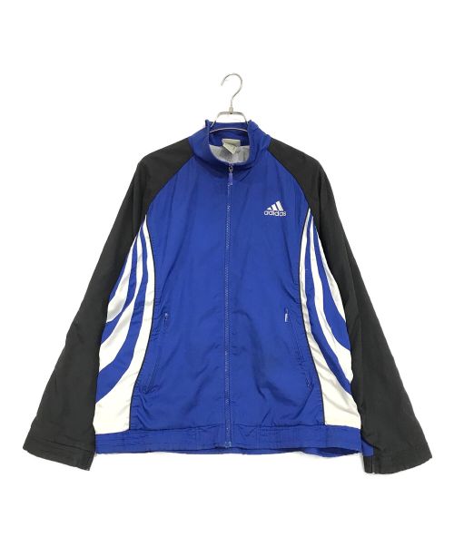 adidas（アディダス）adidas (アディダス) 古着ジップジャケット ブルー サイズ:SIZE　XOの古着・服飾アイテム