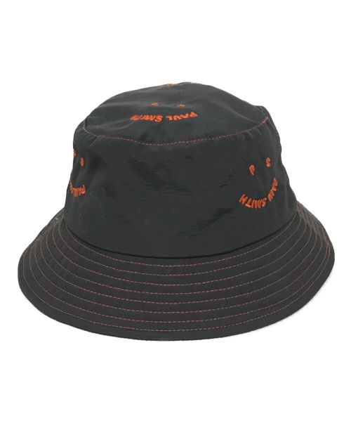 PS Paul Smith（ＰＳポールスミス）PS Paul Smith (ＰＳポールスミス) HAT BUCKET PS SMILE/バケットハット ブラック サイズ:SIZE　Sの古着・服飾アイテム