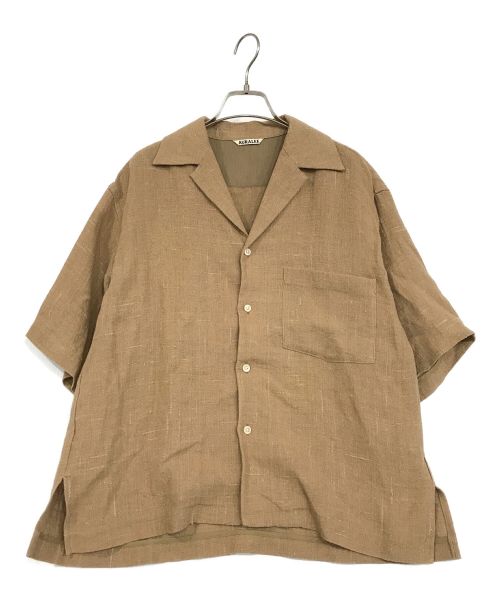 AURALEE（オーラリー）AURALEE (オーラリー) LINEN SILK SUMEER TWEED SHIRT ブラウン サイズ:SIZE　1の古着・服飾アイテム