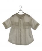 Ameriアメリ）の古着「AIRY ORGANDIE SHIRT」｜ベージュ