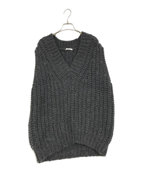 Enchainement（アンシェヌマン）Enchainement (アンシェヌマン) Low Gauge Ribbed Vest グレー サイズ:SIZE　Fの古着・服飾アイテム