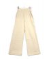 UNFIL（アンフィル）の古着「raw silk ribbed-jersey wide leg pants」｜アイボリー