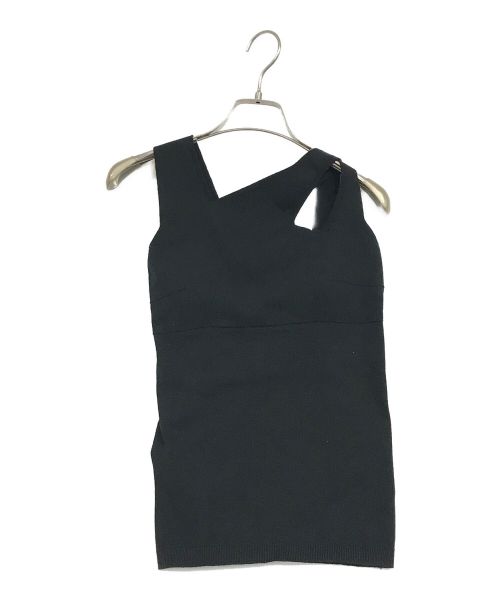 UNFIL（アンフィル）UNFIL (アンフィル) stretch organic cotton sleeveless top ブラック サイズ:SIZE　1の古着・服飾アイテム
