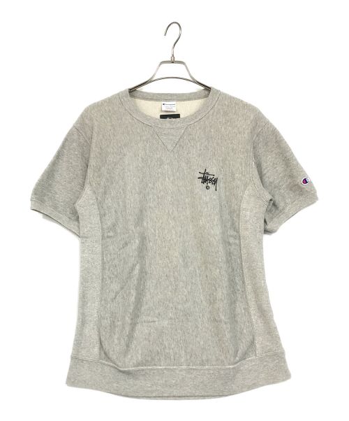 Champion REVERSE WEAVE（チャンピオンリバースウィーブ）Champion REVERSE WEAVE (チャンピオンリバースウィーブ) stussy (ステューシー) 半袖スウェット グレー サイズ:SIZE　Mの古着・服飾アイテム