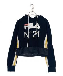 N°21×FILA（ヌメロヴェントゥーノ×フィラ）の古着「パーカー」｜ブラック