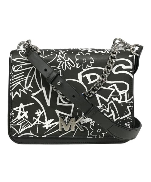 MICHAEL KORS（マイケルコース）MICHAEL KORS (マイケルコース) ショルダーバッグ/Mott Large Graffiti Leather Crossbody ブラックの古着・服飾アイテム