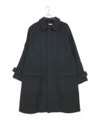 STEVEN ALANスティーブンアラン）の古着「MELTON PATCH BAL COLLAR COAT」｜ブラック