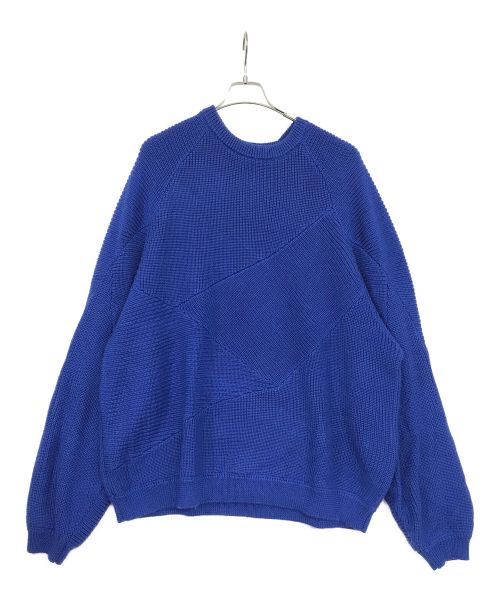 TIGHTBOOTH PRODUCTION（タイトブースプロダクション）TIGHTBOOTH PRODUCTION (タイトブースプロダクション) SPLICE KNIT SWEATER ブルー サイズ:XLの古着・服飾アイテム