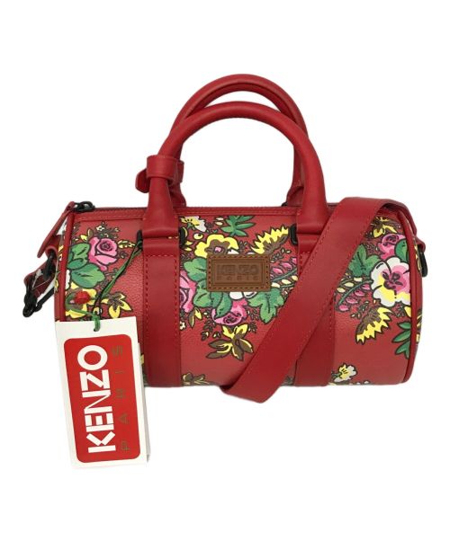 KENZO（ケンゾー）KENZO (ケンゾー) クーリエ 'Pop Bouquet' ミニ バッグ レッドの古着・服飾アイテム