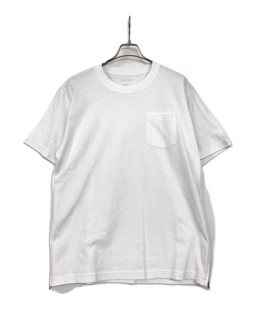 sacai（サカイ）sacai (サカイ) Zip T-shirts/ジップTシャツ ホワイト サイズ:4の古着・服飾アイテム