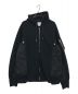 sacai（サカイ）の古着「Pre Mens Sponge Sweat X Ma-1 Zip Up Hoodie/ジップジャケット」｜ブラック