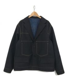 sacai（サカイ）の古着「Chalk Stripe Bonding Jacket/チョークストライプジャケット」｜ネイビー