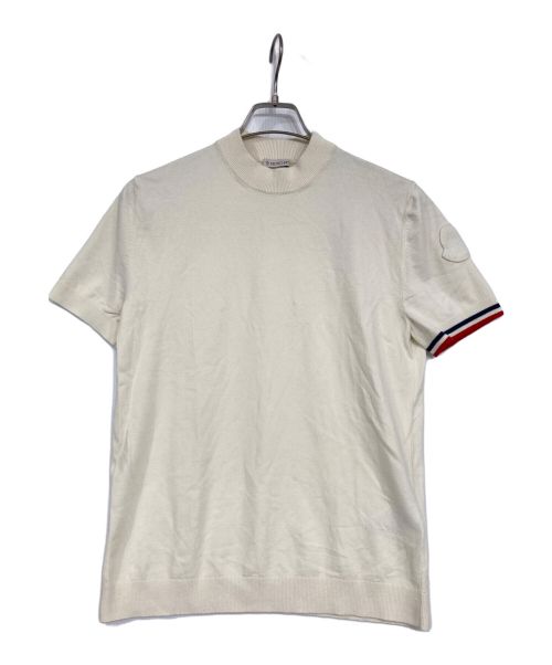 MONCLER（モンクレール）MONCLER (モンクレール) SHORT SLEEVED SWEATER 半袖ニット ホワイト サイズ:Sの古着・服飾アイテム