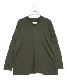 MM6 Maison Margiela（エムエムシックス メゾンマルジェラ）の古着「Vネックニット」｜カーキ