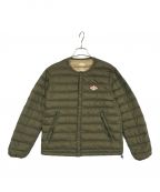 DANTONダントン）の古着「クルーネックインナーダウンジャケット/Crew Neck Inner Down Jacket」｜カーキ