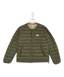 DANTON（ダントン）の古着「クルーネックインナーダウンジャケット/Crew Neck Inner Down Jacket」｜カーキ