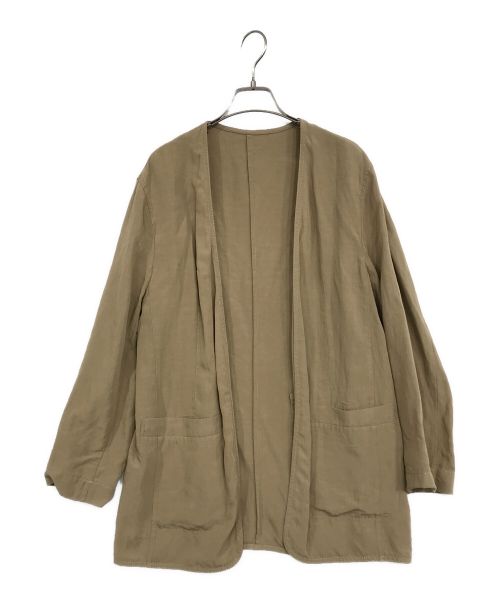 Spick and Span（スピックアンドスパン）Spick and Span (スピックアンドスパン) ドレープクロスVカラージャケット ベージュ サイズ:38の古着・服飾アイテム