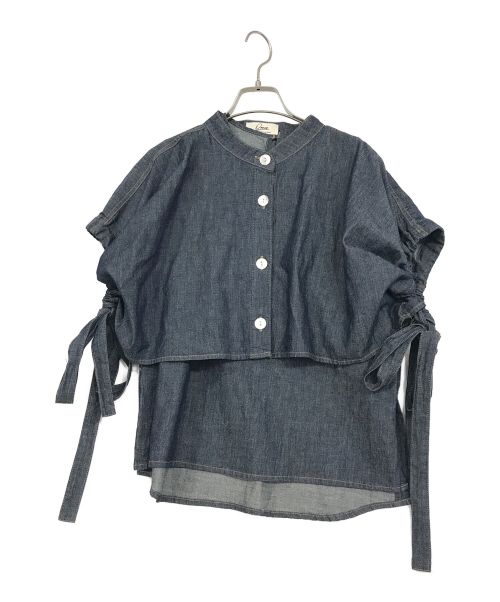 Q.anos（キュアノス）Q.anos (キュアノス) Shell multi blouse インディゴ サイズ:Fの古着・服飾アイテム