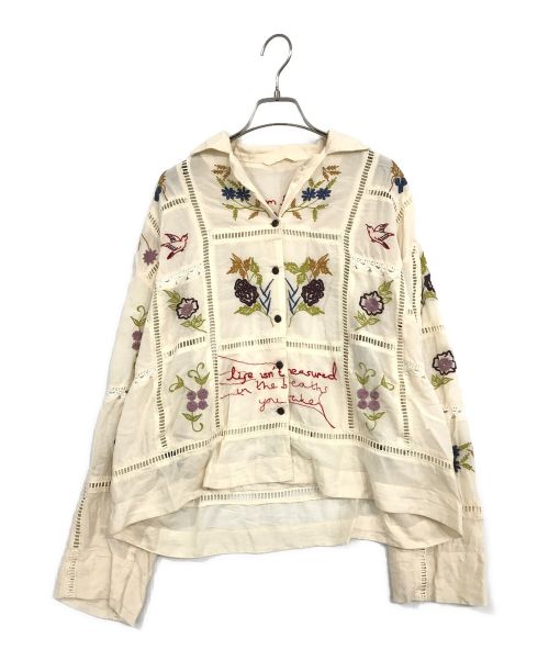 TODAYFUL（トゥデイフル）TODAYFUL (トゥデイフル) Embroidery Patchwork Shirts ベージュ サイズ:Fの古着・服飾アイテム