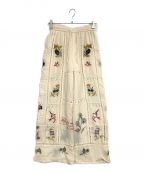 TODAYFULトゥデイフル）の古着「Embroidery Patchwork Trousers」｜ベージュ