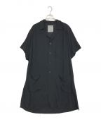 Yohji Yamamoto pour hommeヨウジヤマモト プールオム）の古着「CELLULOSE LAWN SHORT SLEEVE DRESS」｜ブラック