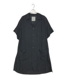 Yohji Yamamoto pour homme（ヨウジヤマモト プールオム）の古着「CELLULOSE LAWN SHORT SLEEVE DRESS」｜ブラック