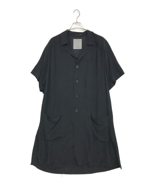 Yohji Yamamoto pour homme（ヨウジヤマモト プールオム）Yohji Yamamoto pour homme (ヨウジヤマモト プールオム) CELLULOSE LAWN SHORT SLEEVE DRESS ブラック サイズ:2の古着・服飾アイテム