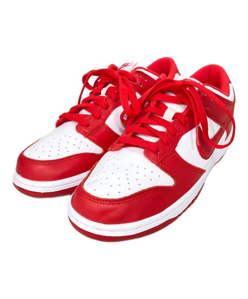 NIKE（ナイキ）NIKE (ナイキ) スニーカー/ダンク LOW 'White and University Red' レッド サイズ:UK7の古着・服飾アイテム