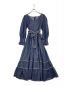 HER LIP TO（ハーリップトゥ）の古着「Signs of Autumn Belted Dress/1213305049/デニムライクドレス」｜ネイビー