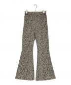 FUMIE=TANAKAフミエタナカ）の古着「FLOWER JAQUARD PANTS」｜ブラウン