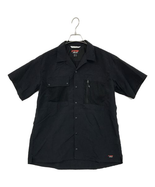 NANGA（ナンガ）NANGA (ナンガ) NYLON TUSSER OPEN COLLAR SHIRT ブラック サイズ:SIZE Sの古着・服飾アイテム