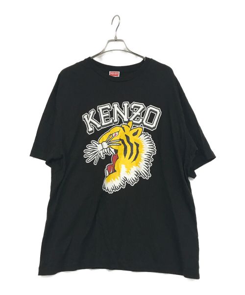 KENZO（ケンゾー）KENZO (ケンゾー) 'Varsity Jungle' タイガー オーバー サイズ Tシャツ ブラック サイズ:XLの古着・服飾アイテム