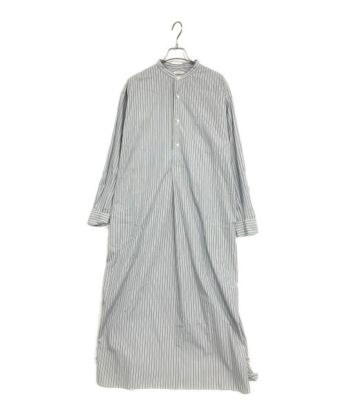 leno（リノ）leno (リノ) BAND COLLAR PULLOVER DRESS ブルー サイズ:1の古着・服飾アイテム