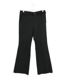 sacai（サカイ）の古着「Belted trousers/ベルテッドトラウザーズ」｜ブラック