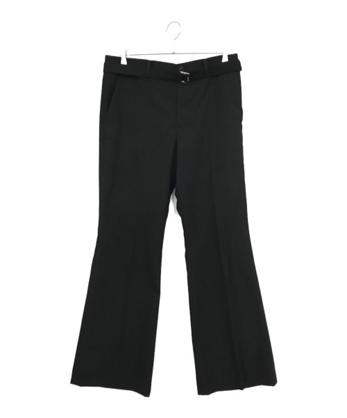 sacai（サカイ）sacai (サカイ) Belted trousers/ベルテッドトラウザーズ ブラック サイズ:3の古着・服飾アイテム