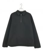 sacaiサカイ）の古着「Suiting Bonding Pullover/ハーフジップボンディングプルオーバー」｜ブラック