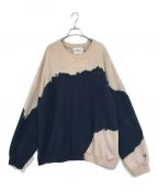 NOMA t.d.ノーマティーディー）の古着「Hand Dyed Twist Sweat」｜ベージュ×ネイビー