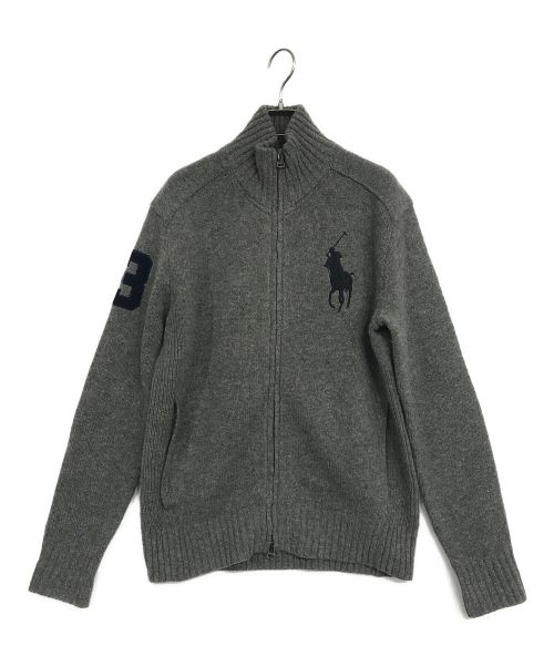 POLO RALPH LAUREN（ポロ・ラルフローレン）POLO RALPH LAUREN (ポロ・ラルフローレン) ビッグポニードライバーズニット グレー サイズ:Sの古着・服飾アイテム