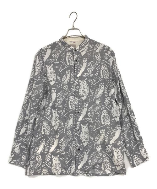 SOU・SOU（ソウソウ）SOU・SOU (ソウソウ) 高島縮20/20スタンドカラーシャツ グレー サイズ:SIZE Lの古着・服飾アイテム